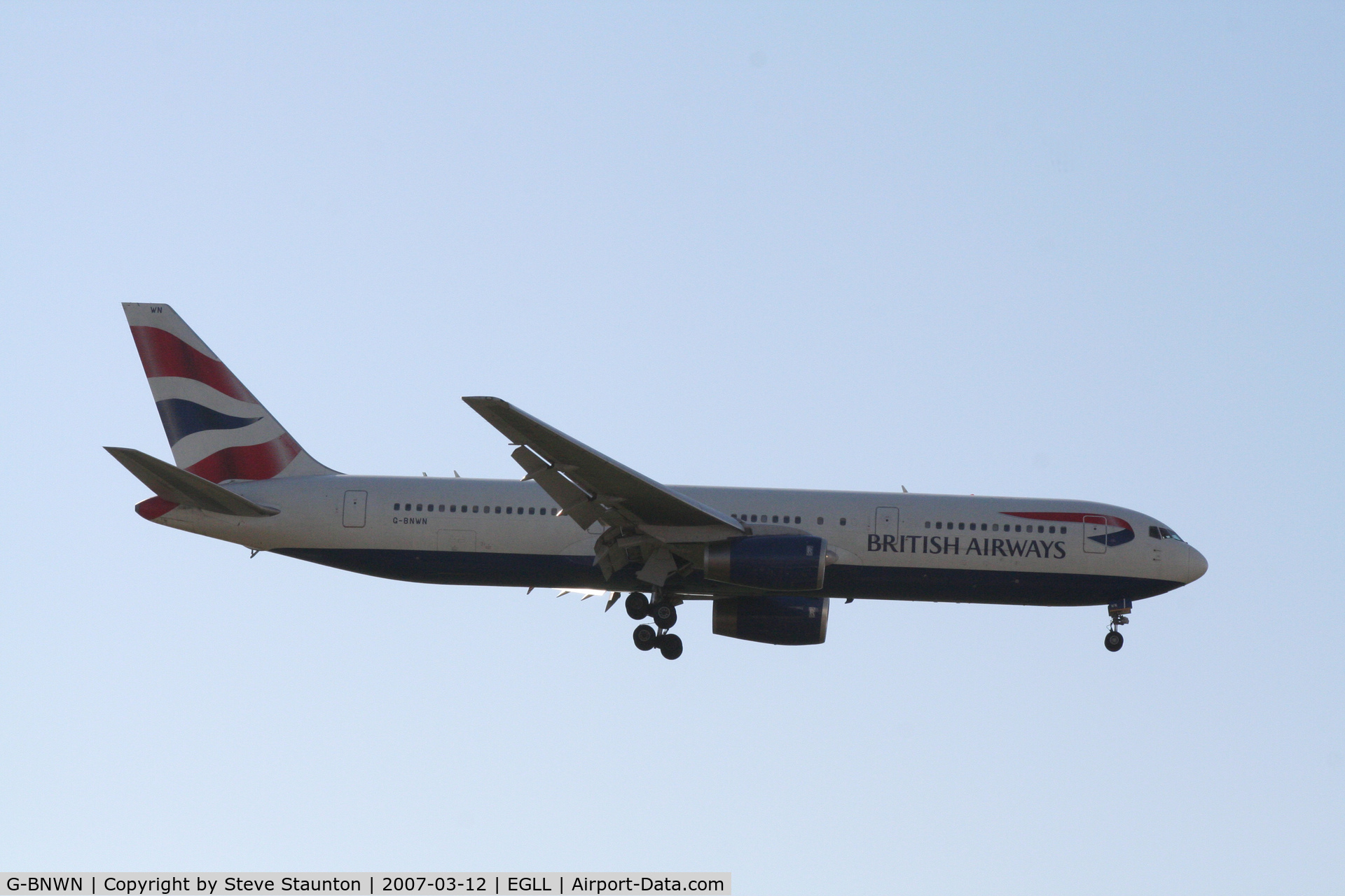 G-BNWN, 1991 Boeing 767-336 C/N 25444, Taken at Heathrow Airport March 2007