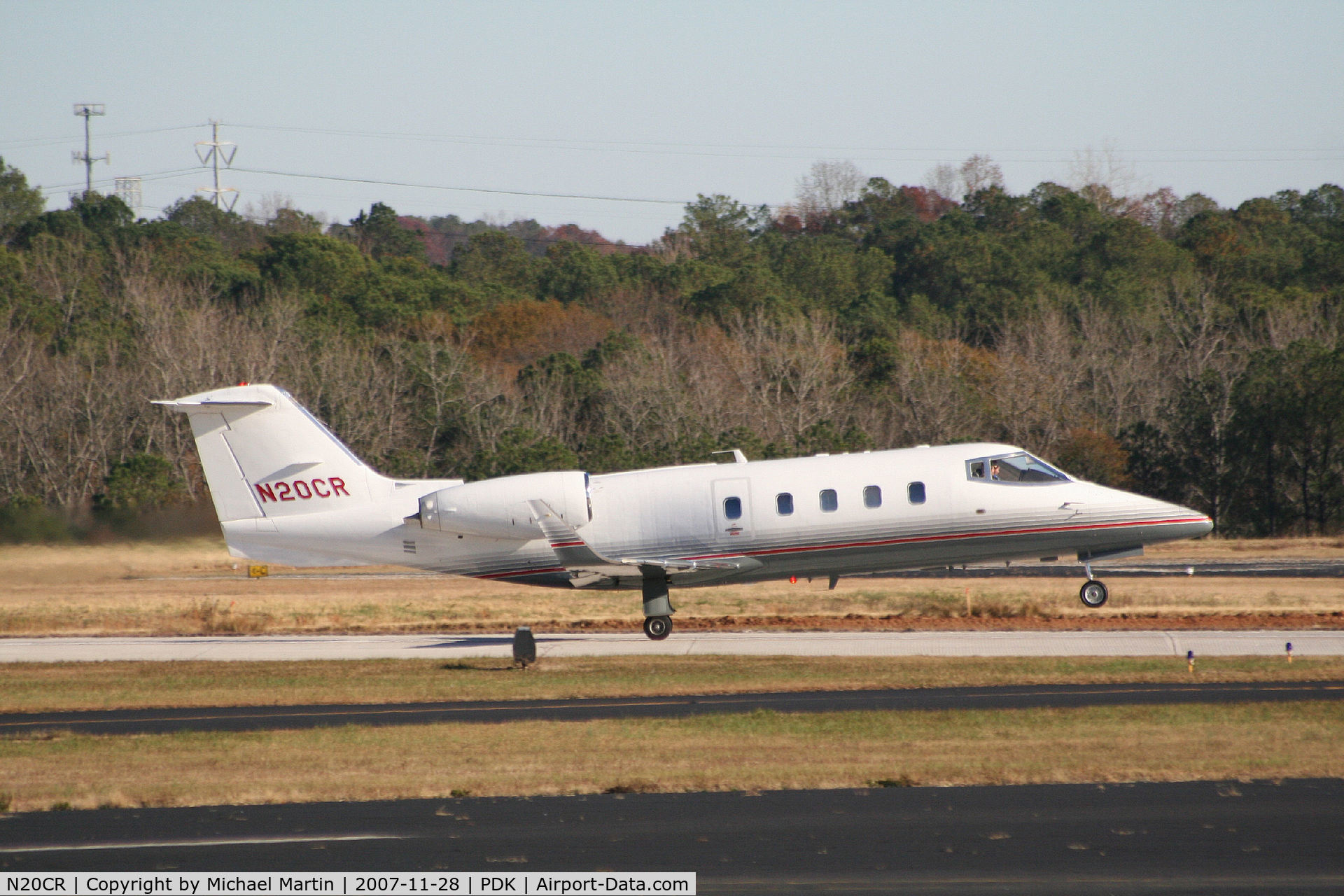 N20CR, 1983 Gates Learjet 55 C/N 097, Departing PDK enroute to GRB
