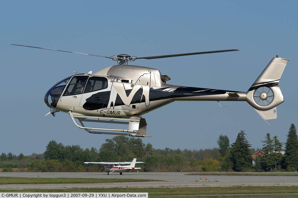 C-GMUR, 2006 Eurocopter EC-120B Colibri C/N 1438, Taking off from Ramp III.