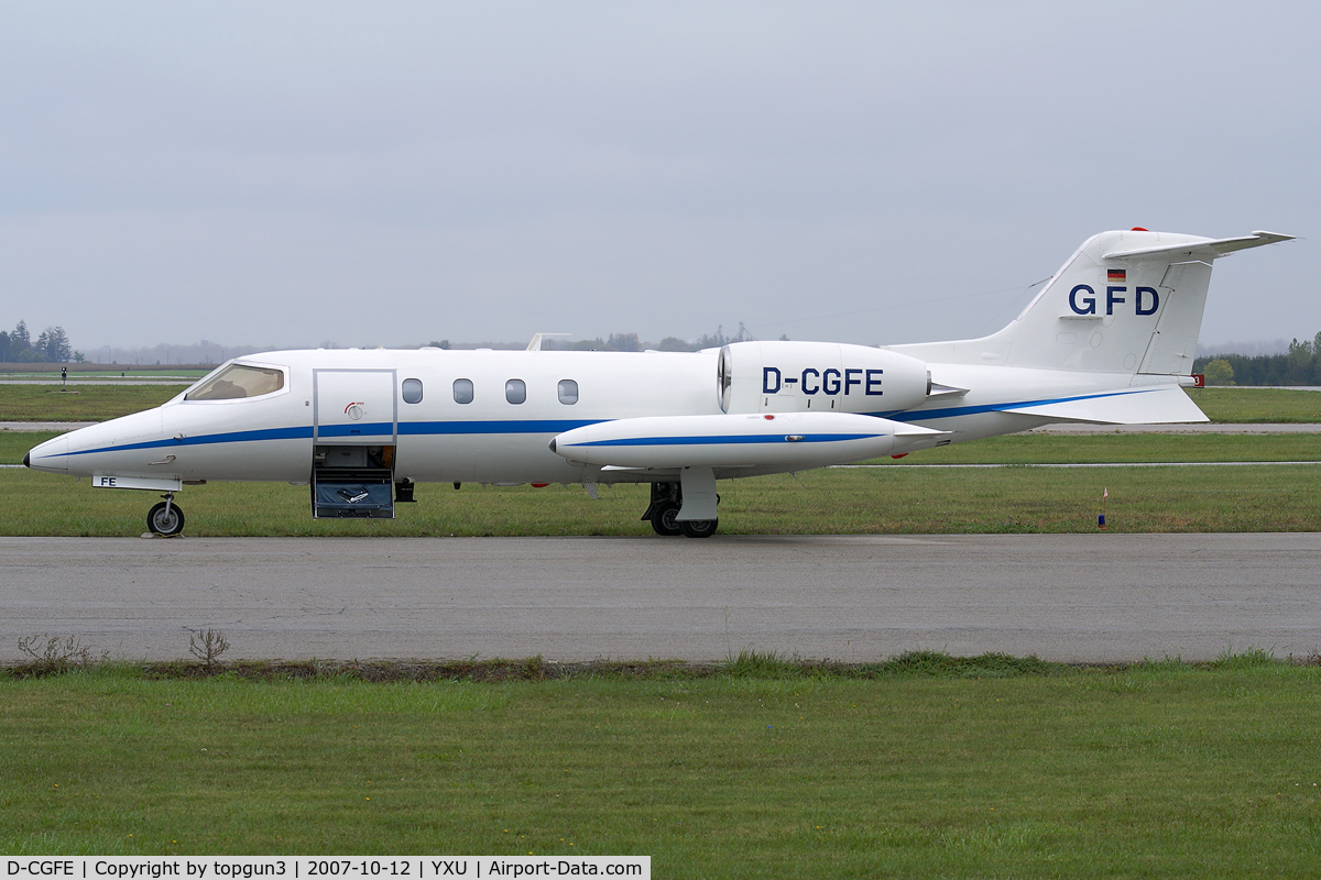 D-CGFE, 1981 Gates Learjet 36A C/N 36A-062, Parked at Ramp III