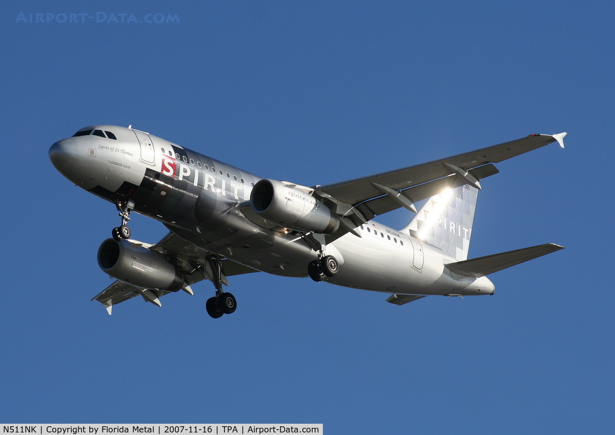N511NK, 2006 Airbus A319-132 C/N 2659, Spirit