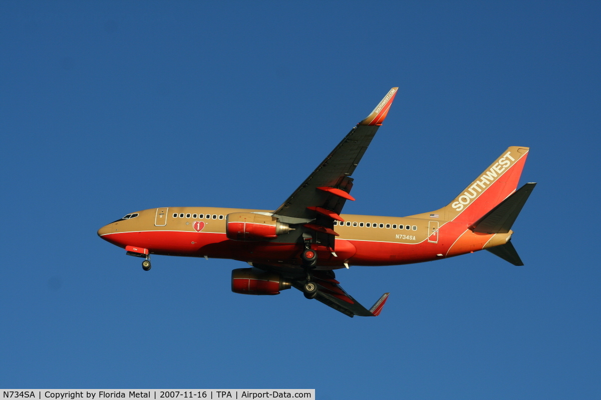 N734SA, 1999 Boeing 737-7H4 C/N 27866, Southwest