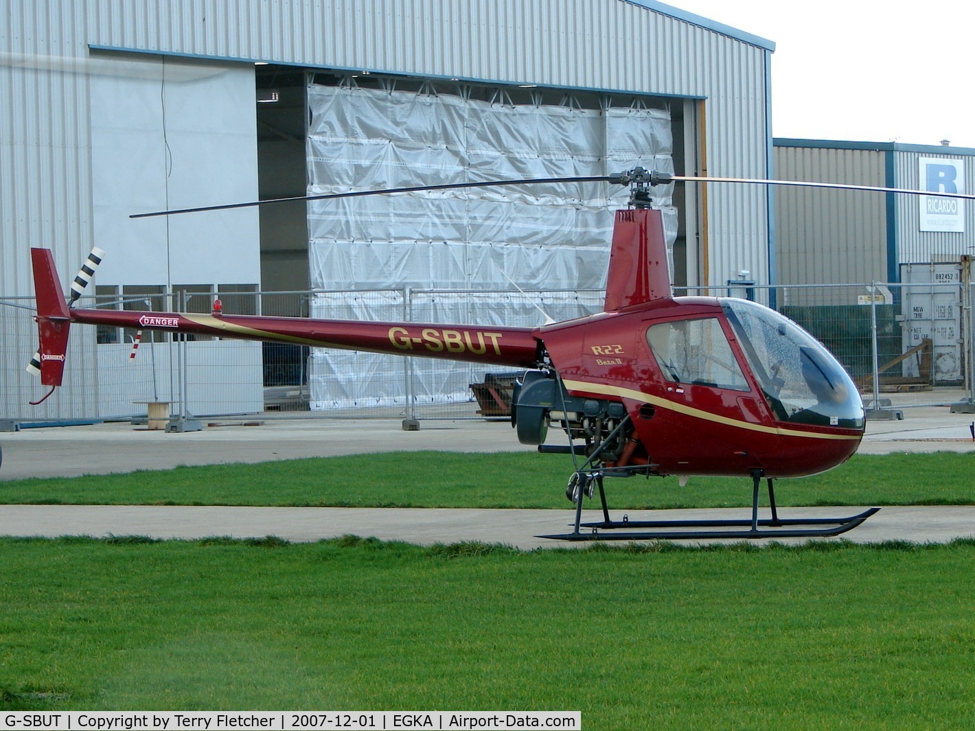 G-SBUT, 1997 Robinson R22 Beta C/N 2739, Robinson R22 at Shoreham Airport