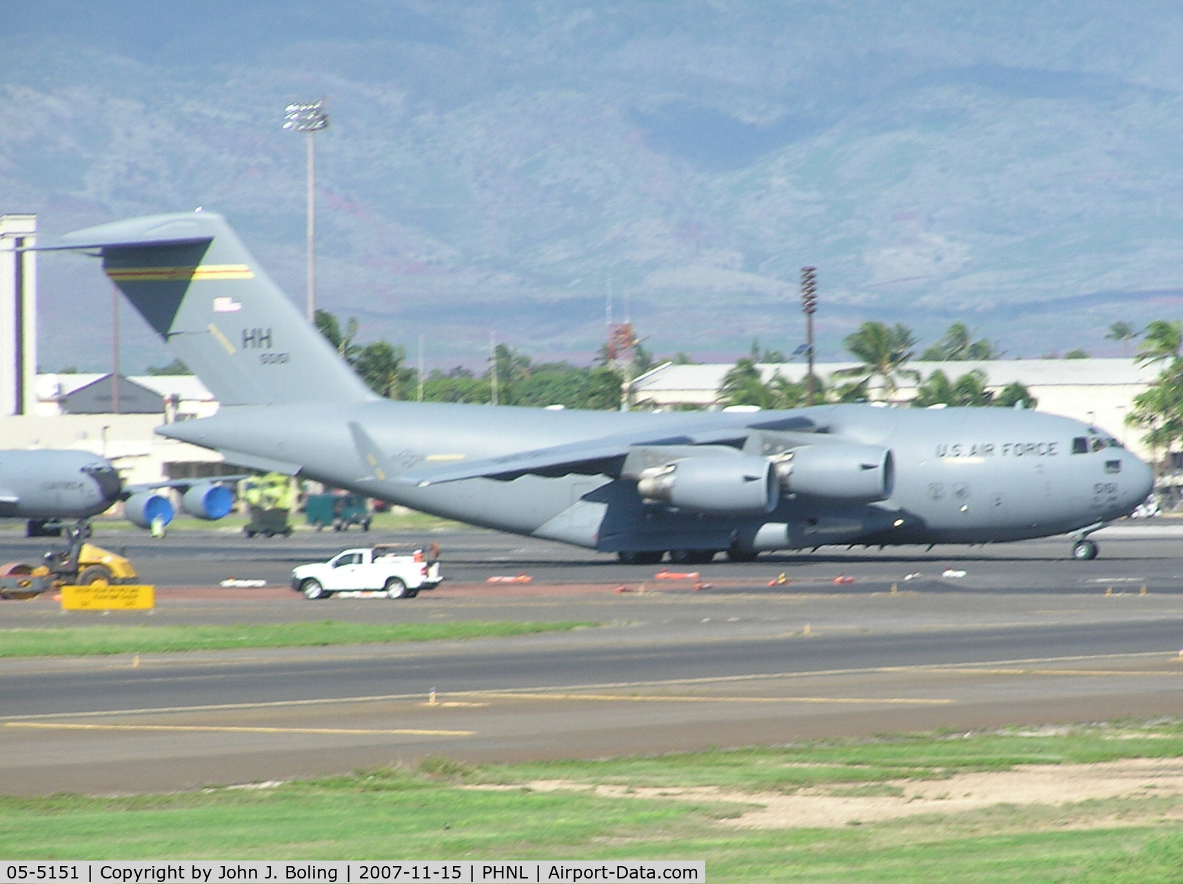 05-5151, 2005 Boeing C-17A Globemaster III C/N P-151, C-17 taxi out from Hickam AFB