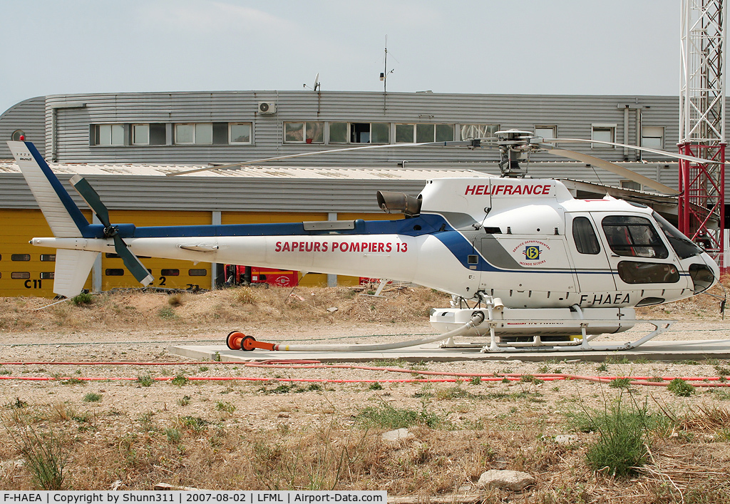 F-HAEA, 2001 Eurocopter AS-350B-3 Ecureuil Ecureuil C/N 3428, Parked at Fire Brigade