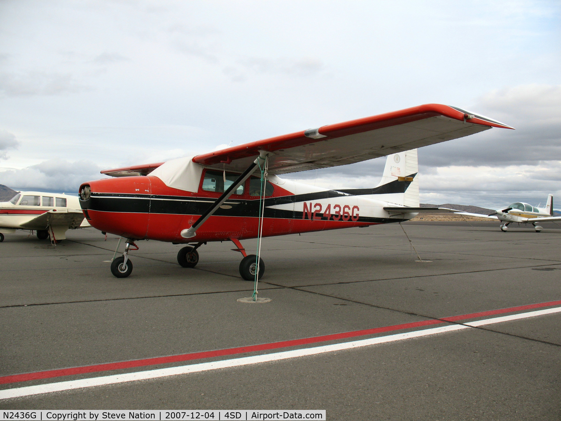 N2436G, 1959 Cessna 182B Skylane C/N 51736, ex-CAP 1959 straight-tail Cessna 182B (no prop) @ Reno-Stead