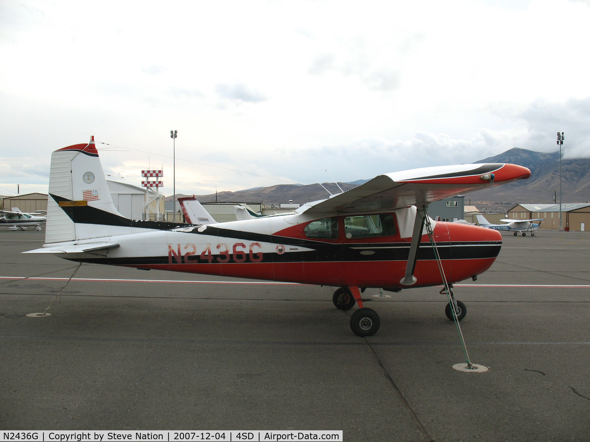 N2436G, 1959 Cessna 182B Skylane C/N 51736, ex-CAP 1959 straight-tail Cessna 182B (no prop) @ Reno-Stead