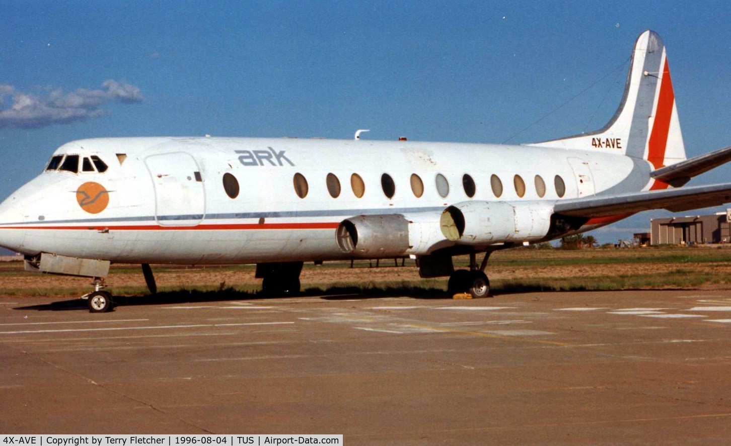 4X-AVE, 1959 Vickers Viscount 831 C/N 403, Viscount was stored for many years at Tuscon