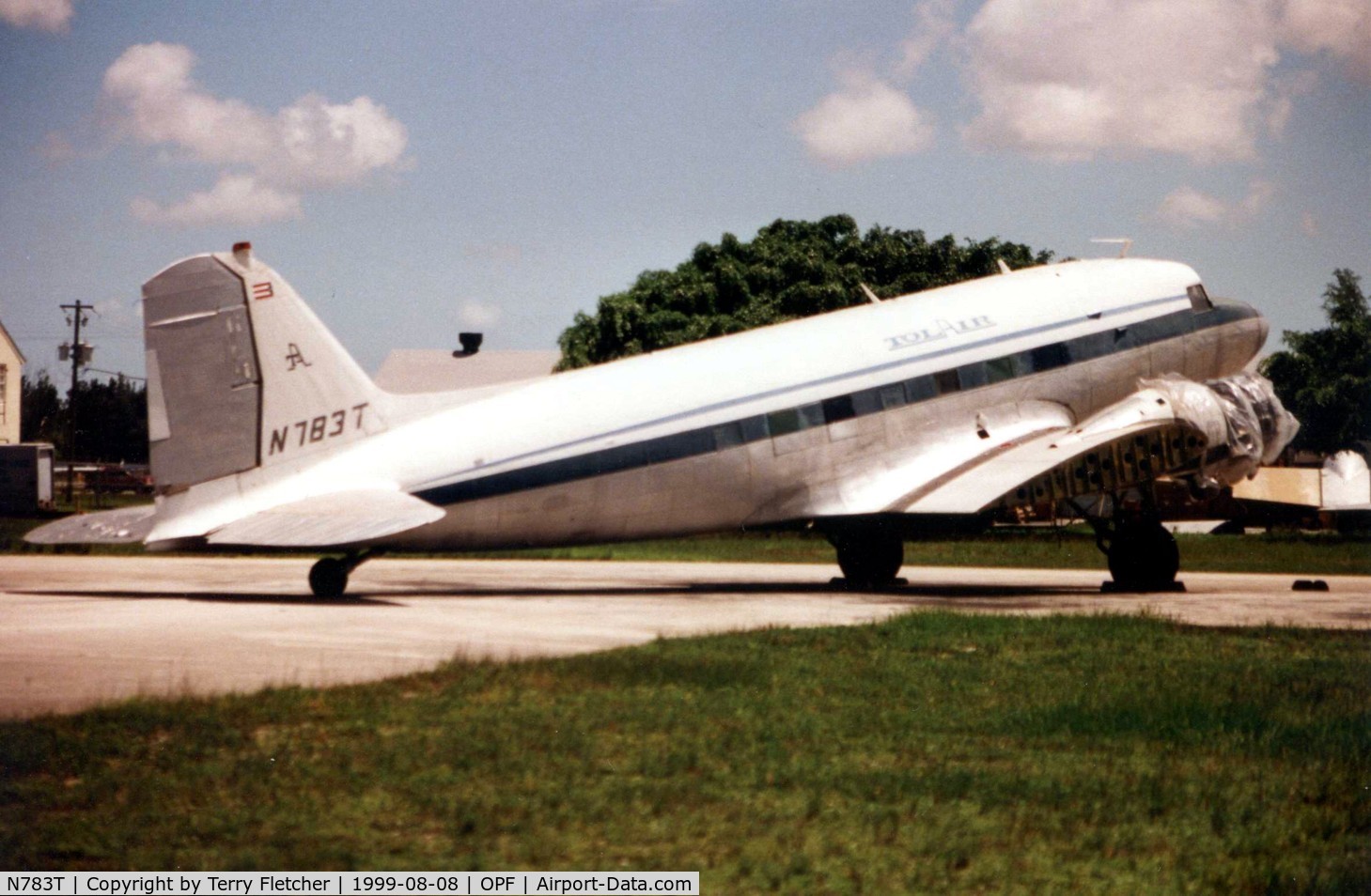 N783T, 1941 Douglas DC3C C/N 4219, This sorry looking DC3 was photographed at Opa Locka in 1999