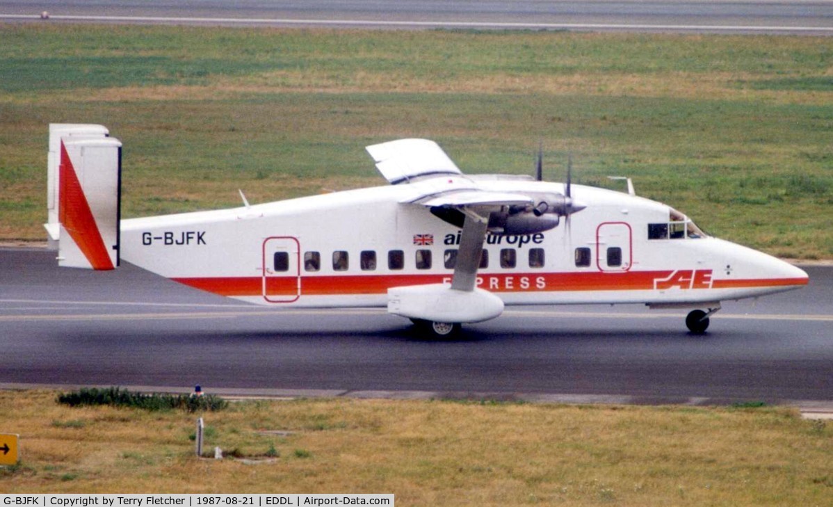 G-BJFK, 1981 Short SD3-30 Series 100 C/N SH3077, Air Europe Express operated this Shorts 3-30 in 1987 - seen here at Dusseldorf , Germany