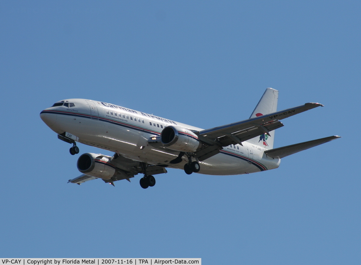 VP-CAY, 1993 Boeing 737-3Q8 C/N 26286, Cayman Airways