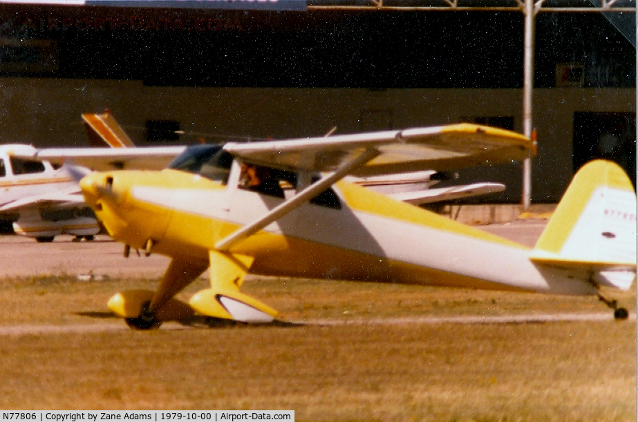 N77806, 1946 Luscombe 8A C/N 3533, At former Mangham Airport (F70) - N-number written on back of photo