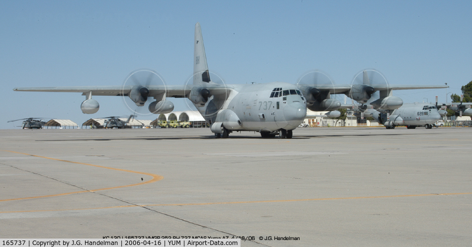 165737, Lockheed Martin KC-130J Hercules C/N 382-5499, Running up at MCAS Yuma AZ