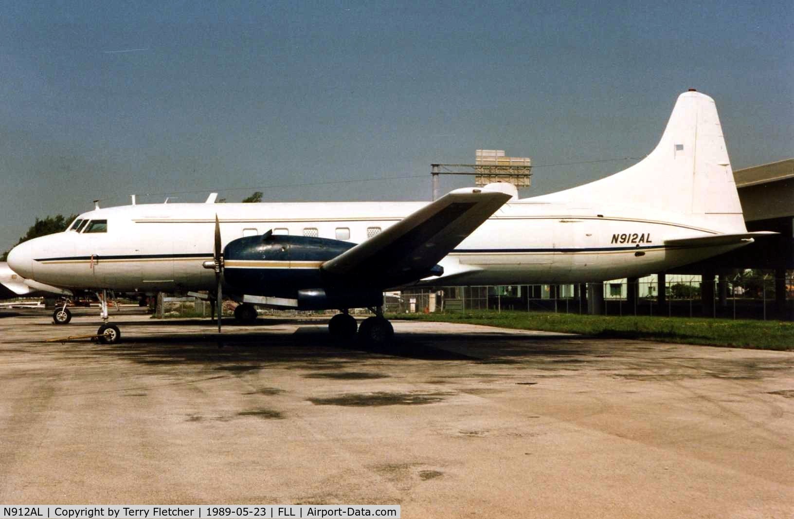 N912AL, 1956 Convair 440 Metropolitan C/N 353, This classic Convair sits at FLL in 1989