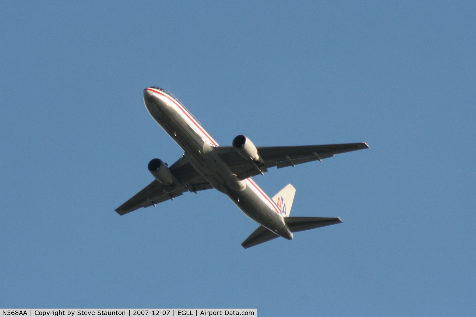 N368AA, 1991 Boeing 767-323 C/N 25195, Taken at Heathrow Airport 07 December 2007