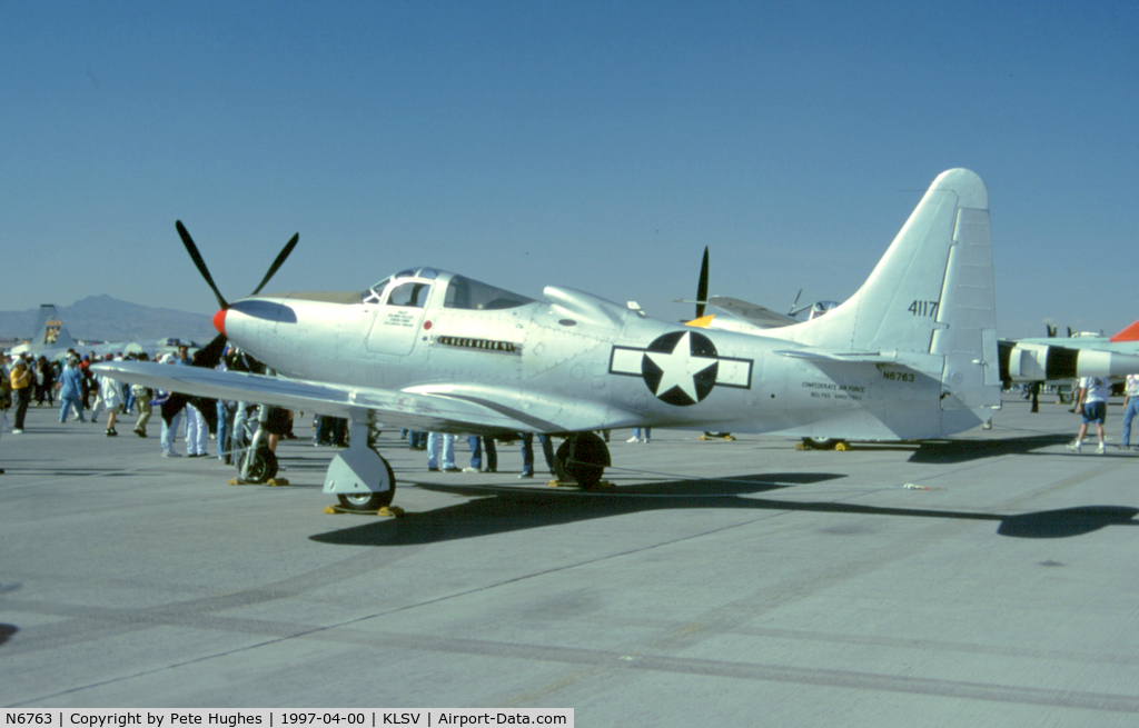 N6763, 1946 Bell P-63F Kingcobra C/N 296E1-1R, P63E N6763 at Nellis AFB