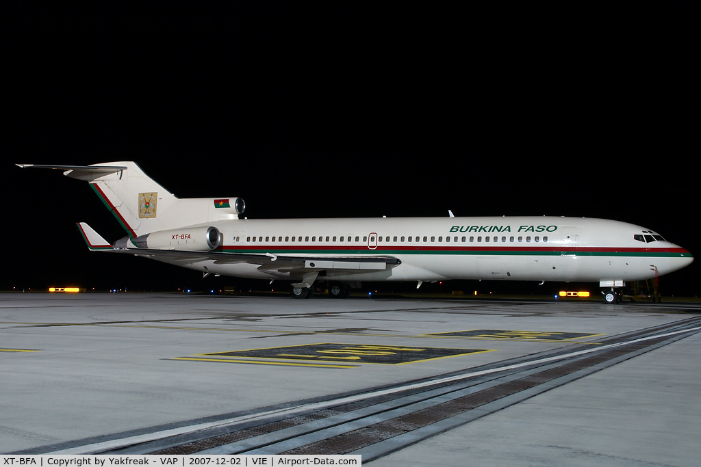 XT-BFA, 1981 Boeing 727-282 C/N 22430, Burkina Faso Government Boeing 727-200
