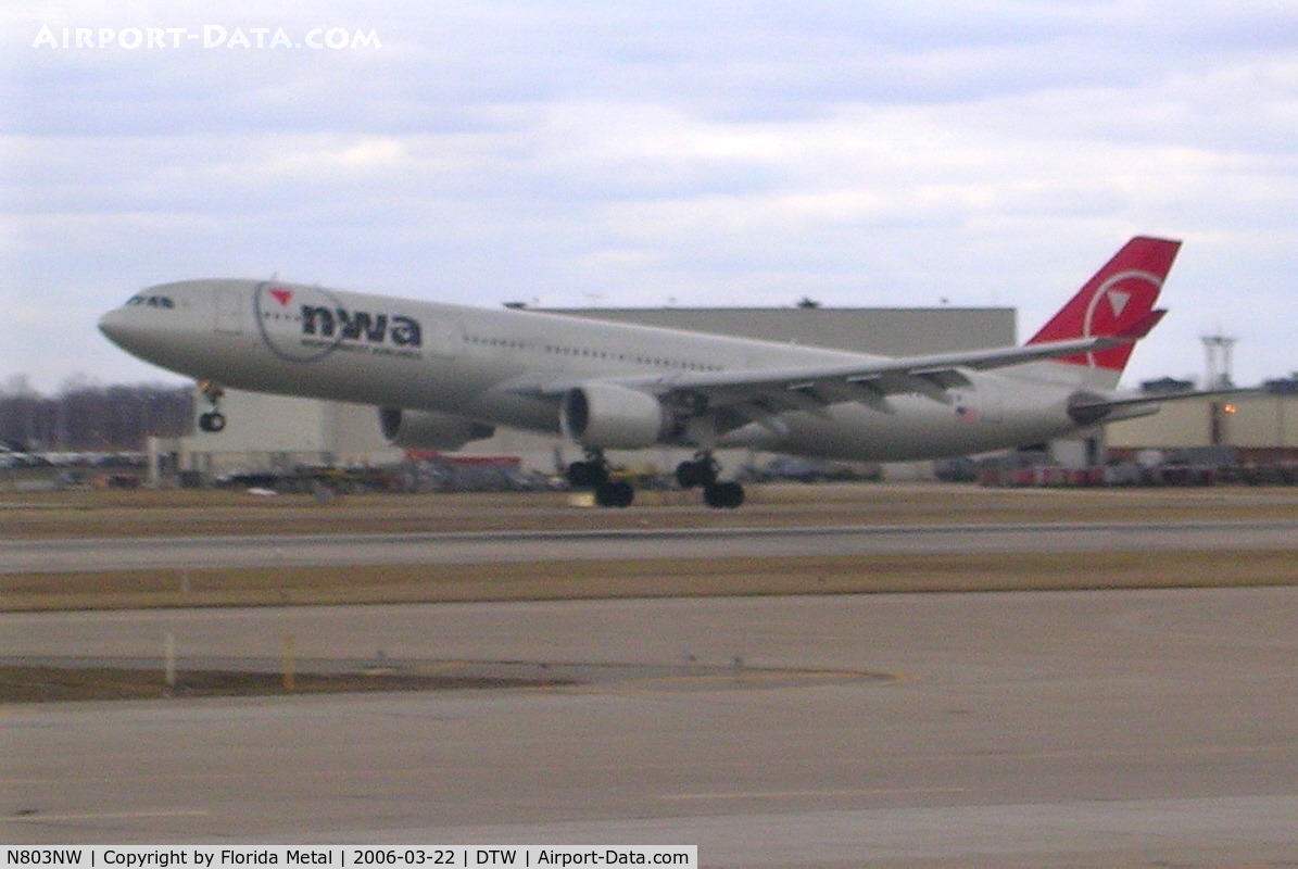 N803NW, 2003 Airbus A330-323 C/N 0542, Northwest