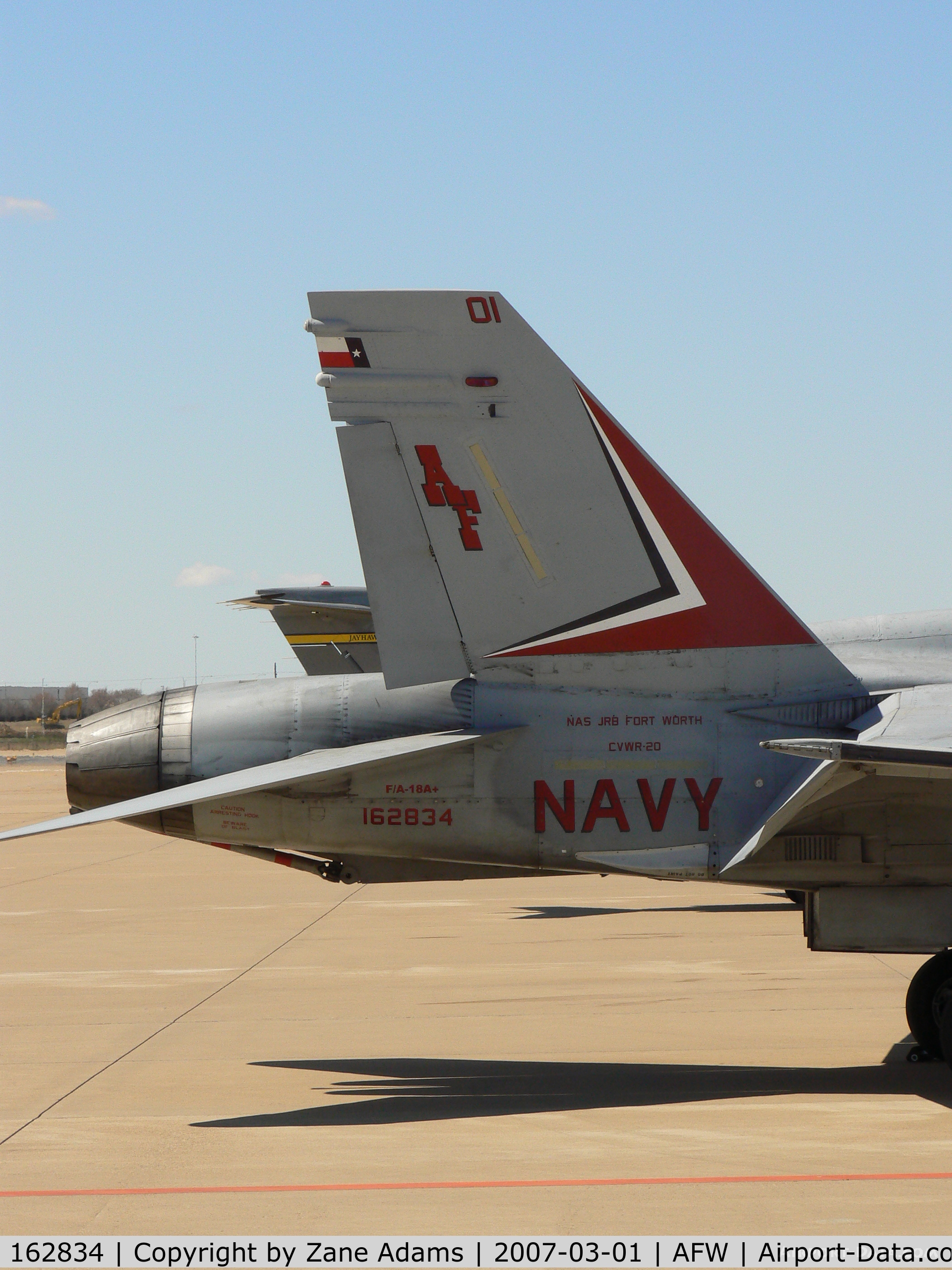 162834, McDonnell Douglas F/A-18A Hornet C/N 0351, On the ramp at Alliance Ft. Worth