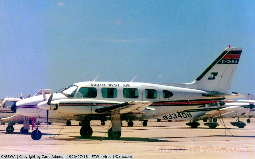 C-GSWA, 1993 Beech 1900D C/N UE-34, Registered as a Piper PA-31 Navajo,  