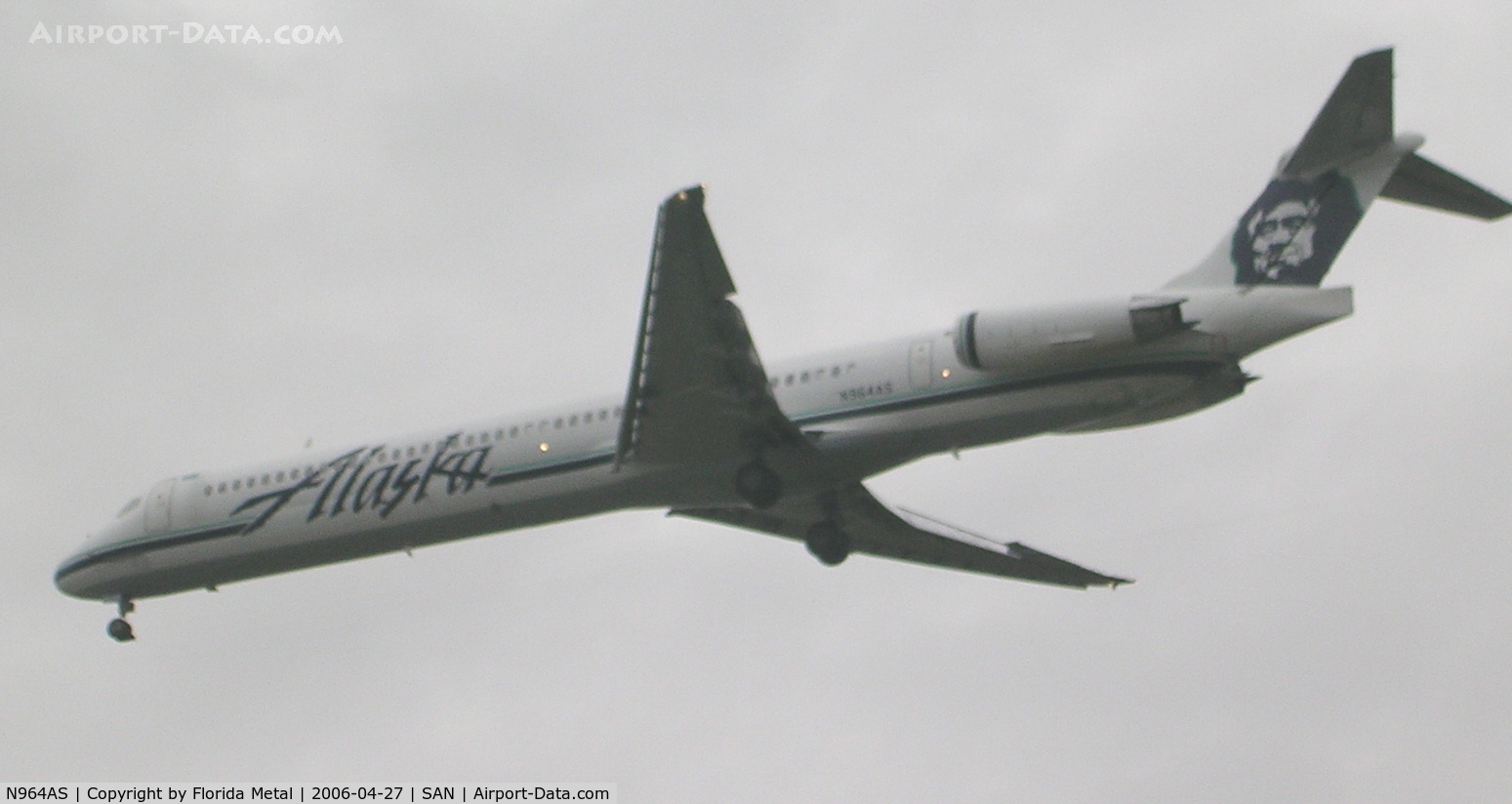 N964AS, 1992 McDonnell Douglas MD-83 (DC-9-83) C/N 53078, Alaska