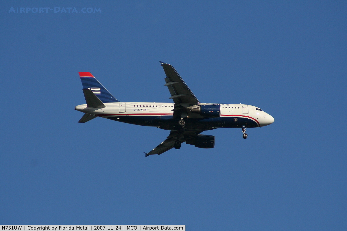 N751UW, 2000 Airbus A319-112 C/N 1317, US Airways