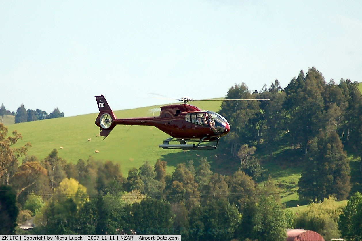 ZK-ITC, 1999 Eurocopter EC-120B Colibri C/N 1015, Coming into Ardmore