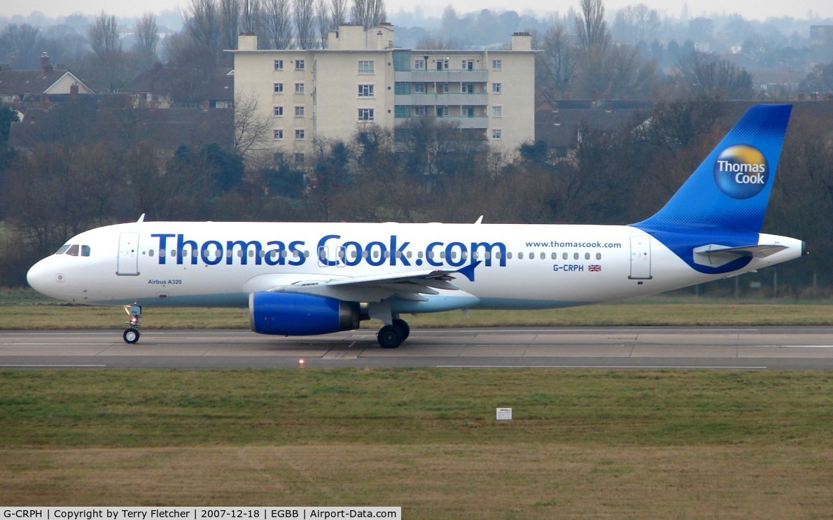 G-CRPH, 1993 Airbus A320-231 C/N 424, Now in Thos Cook colours