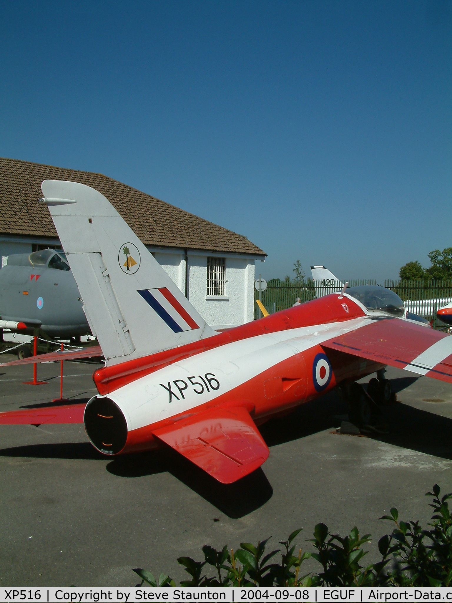 XP516, 1963 Hawker Siddeley Gnat T.1 C/N FL531, Taken at Farnborough Air Sciences Trust, 8th September 2004