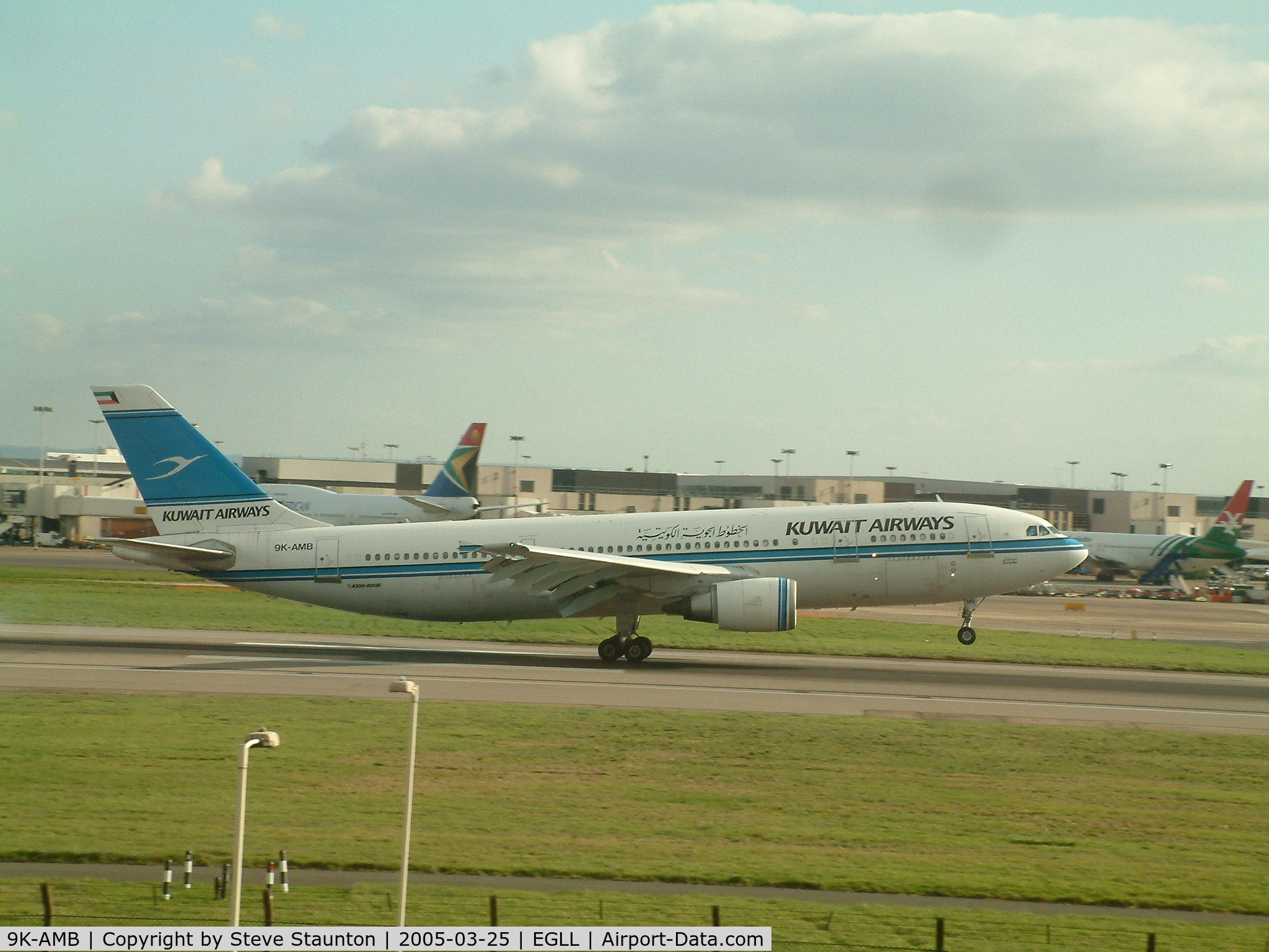 9K-AMB, 1993 Airbus A300B4-605R C/N 694, Taken at Heathrow Airport March 2005