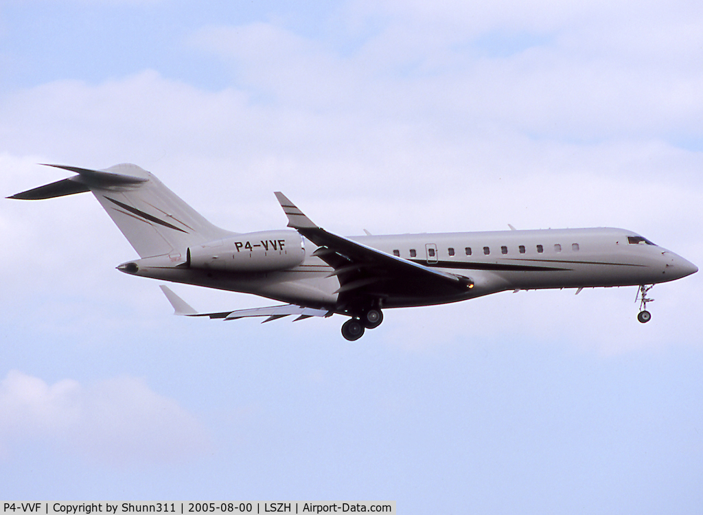 P4-VVF, 2004 Bombardier BD-700-1A10 Global Express C/N 9147, Landing rwy 14