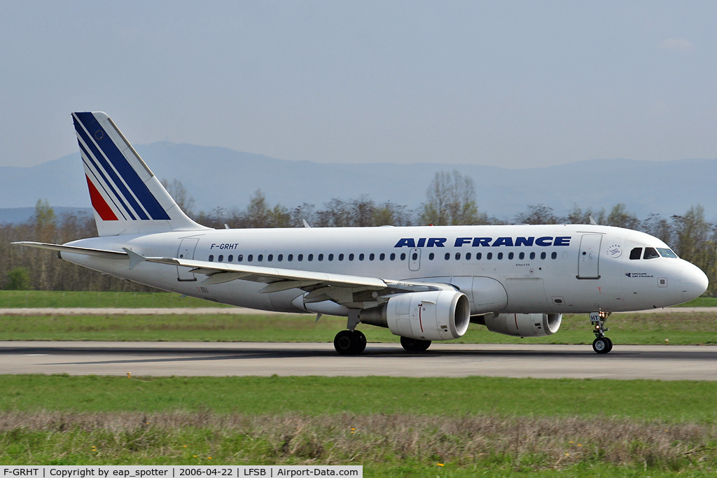 F-GRHT, 2001 Airbus A319-111 C/N 1449, departing to Paris Orly