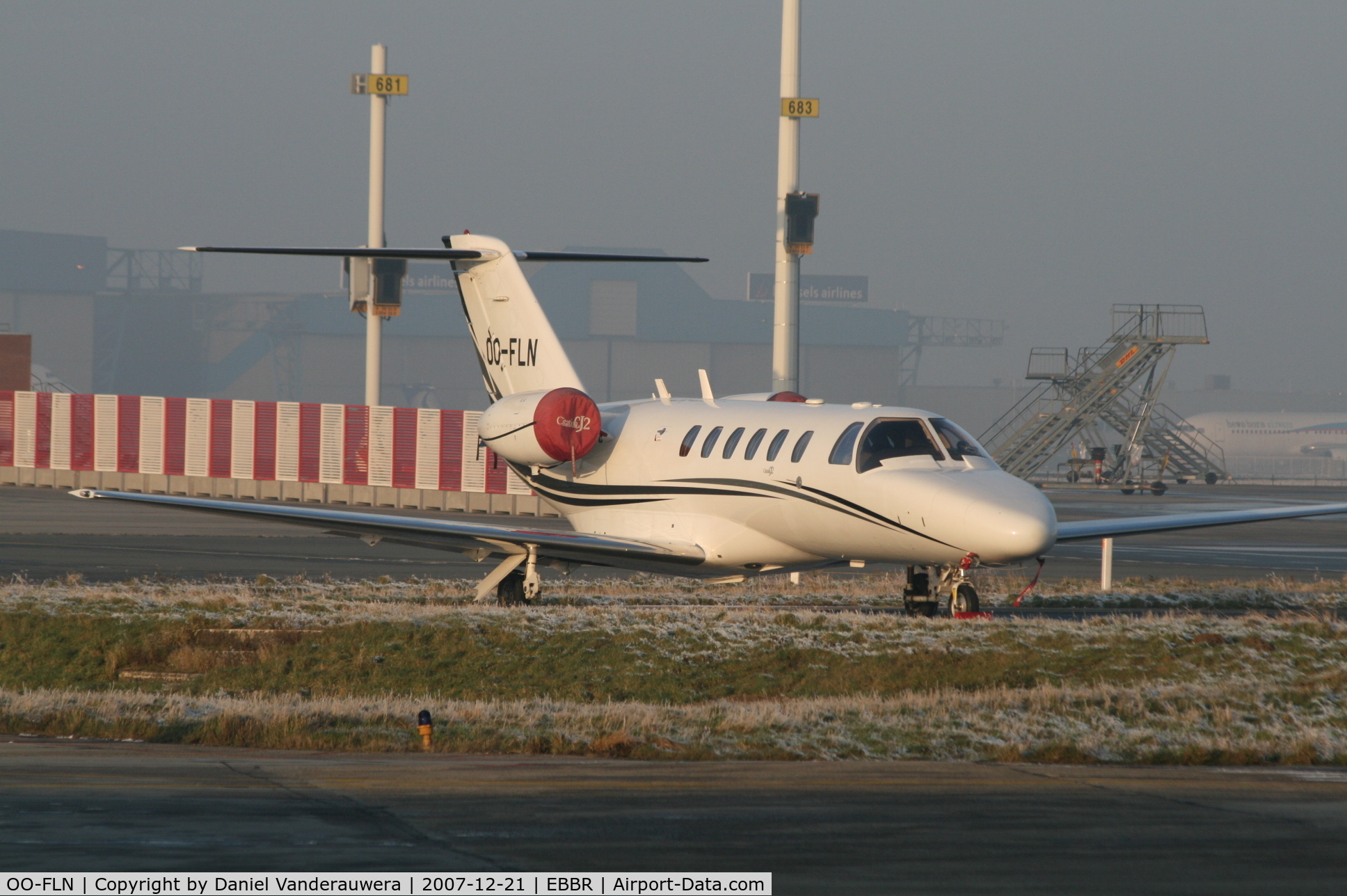 OO-FLN, 2003 Cessna 525A CitationJet CJ2 C/N 525A-0179, parked on General Aviation apron for a long week-end