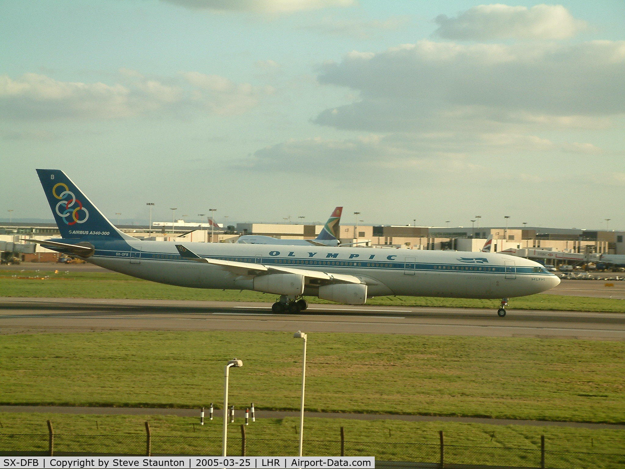 SX-DFB, 1999 Airbus A340-313X C/N 239, Taken at Heathrow Airport March 2005