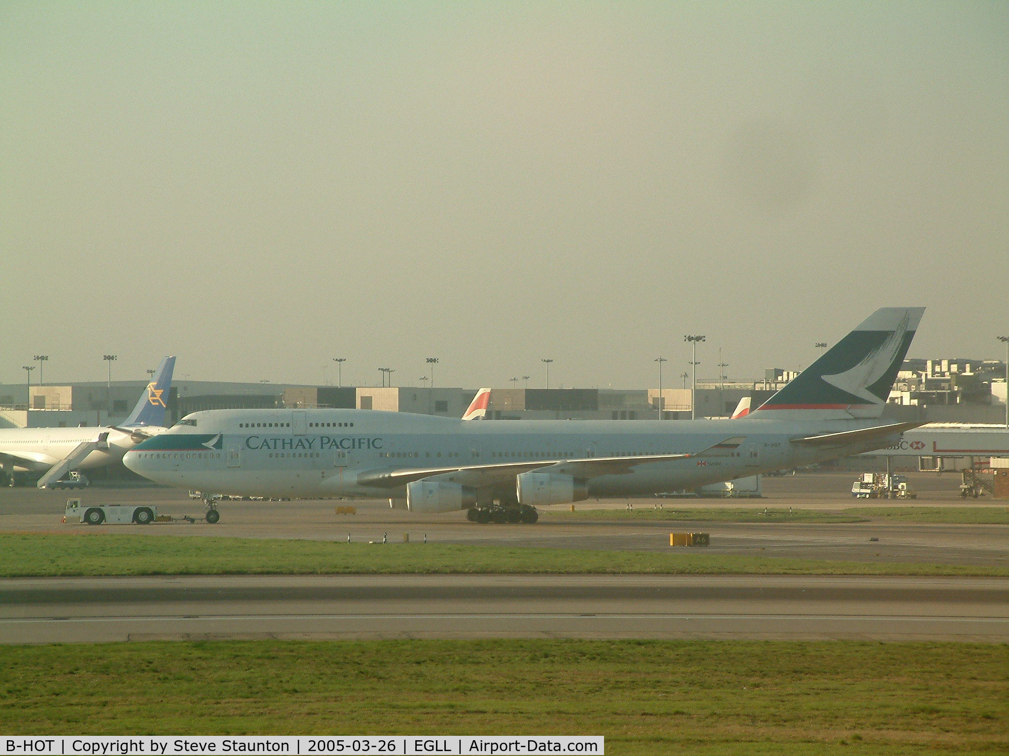 B-HOT, 1990 Boeing 747-467 C/N 24851, Taken at Heathrow Airport March 2005