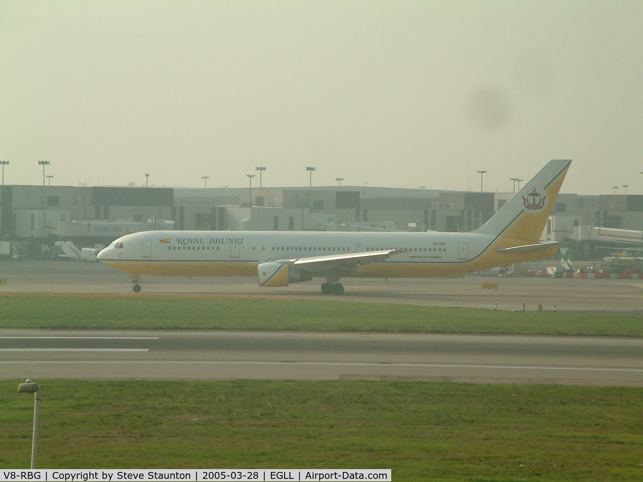 V8-RBG, 1992 Boeing 767-33A/ER C/N 25532, Taken at Heathrow Airport March 2005