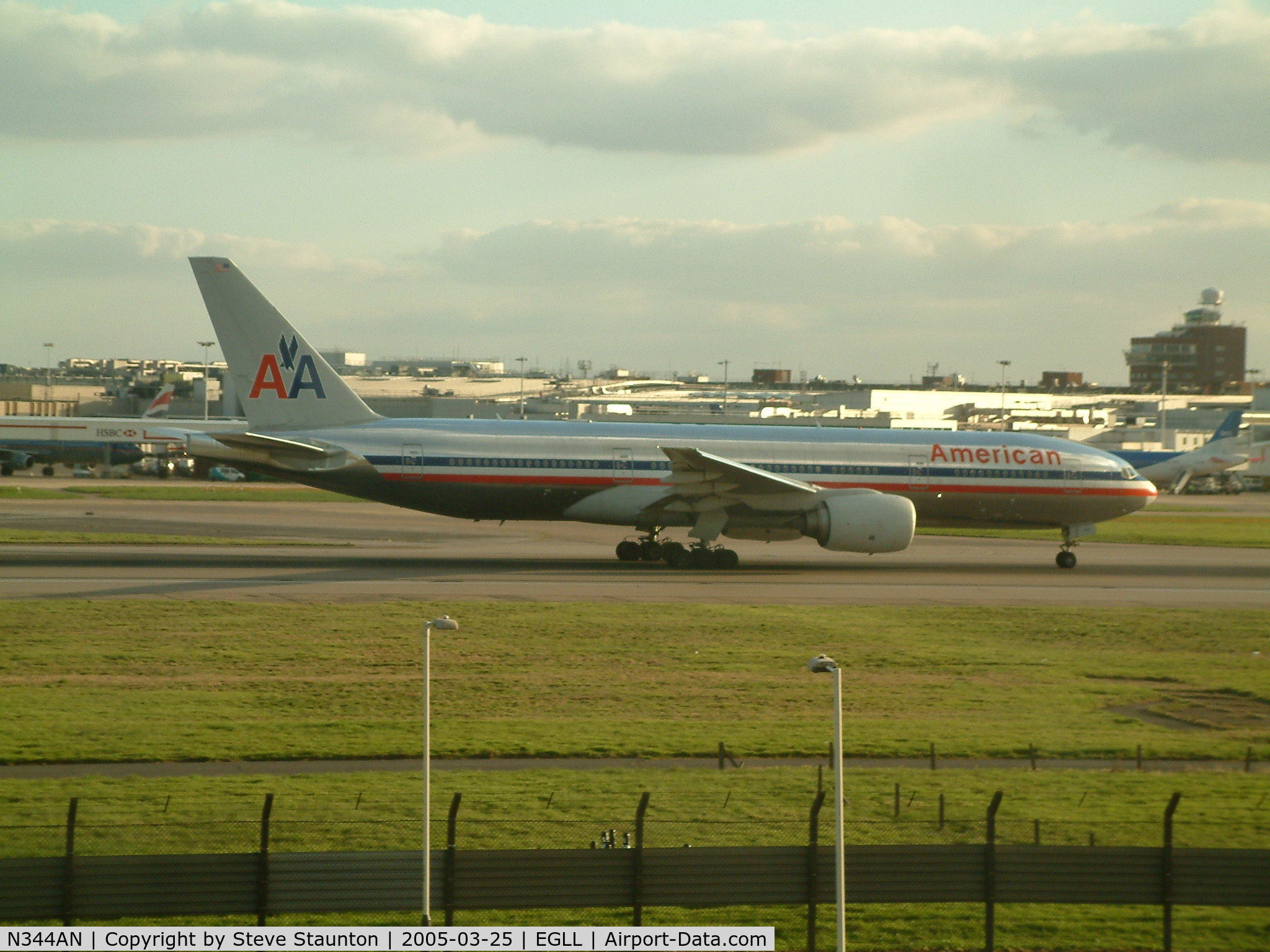 N344AN, 2003 Boeing 767-323 C/N 33083, Taken at Heathrow Airport March 2005