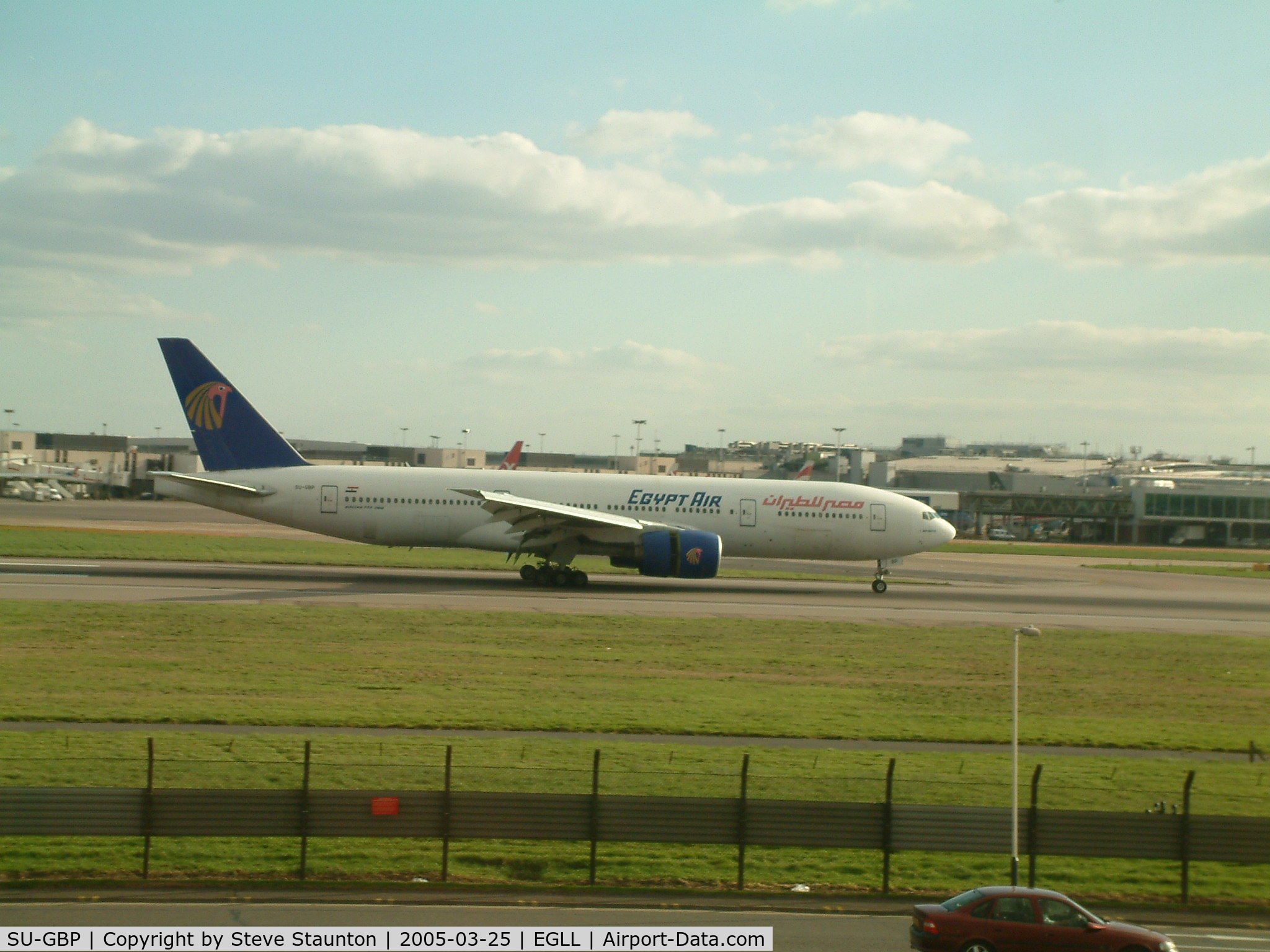 SU-GBP, 1997 Boeing 777-266/ER C/N 28423, Taken at Heathrow Airport March 2005