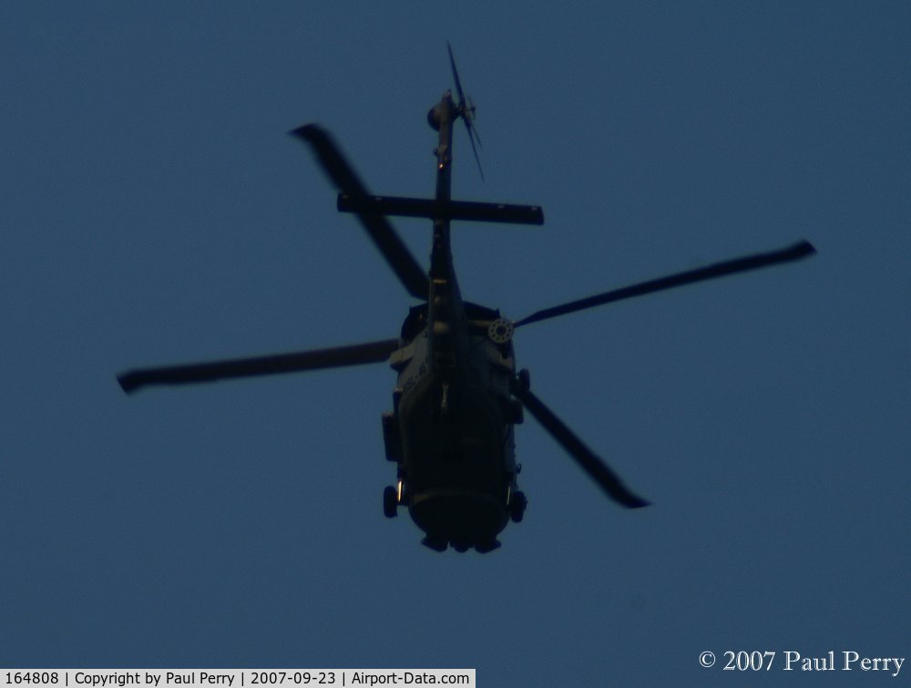 164808, Sikorsky SH-60B Seahawk C/N 70-2229, One of the Seahawks of HSL-46 zipping over my home