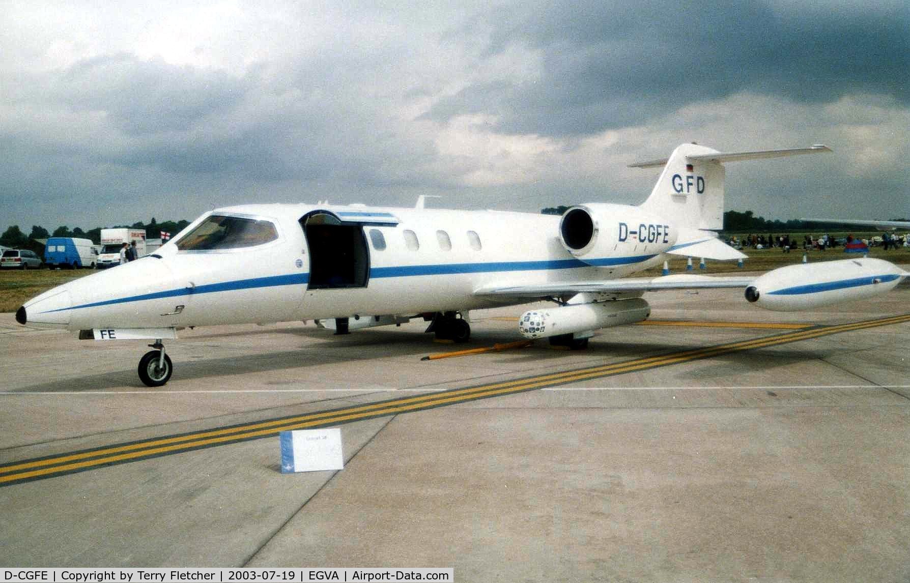 D-CGFE, 1981 Gates Learjet 36A C/N 36A-062, Learjet 36 at RIAT 2003