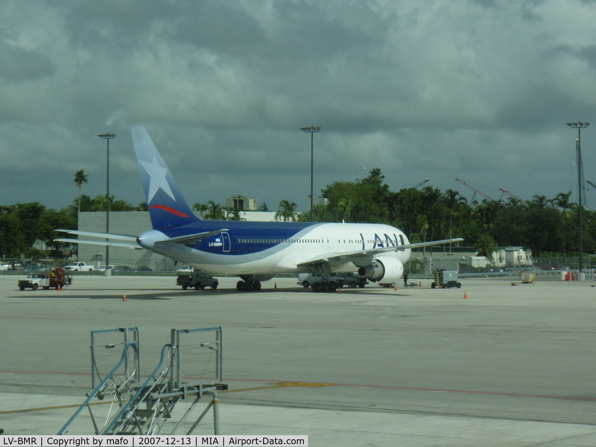 LV-BMR, 1996 Boeing 767-316/ER C/N 26329, Just leaving Miami International airport