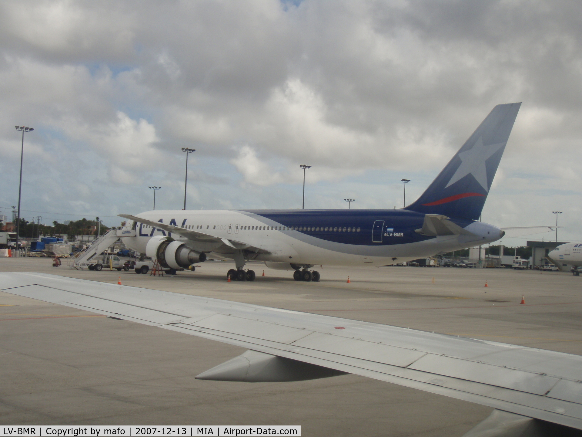 LV-BMR, 1996 Boeing 767-316/ER C/N 26329, Standing at Miami airport