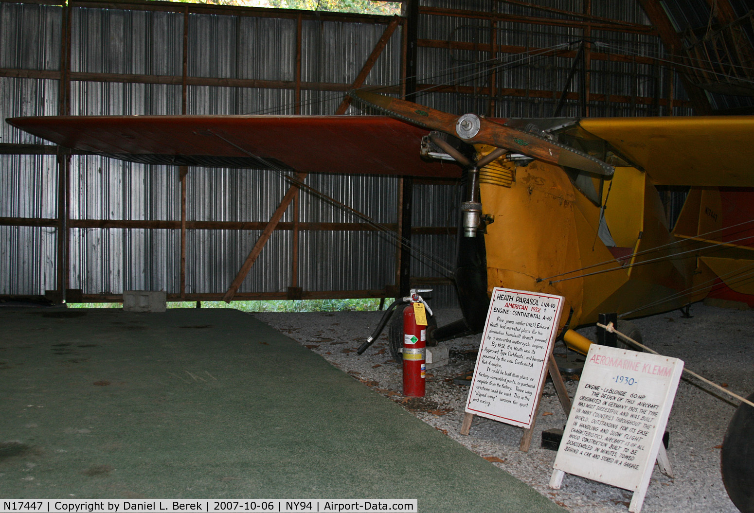 N17447, 1936 Aeronca C-3 C/N A-754, Old Rhinebeck's 1936 Aeronca C-3 has now been retired to the Museum.