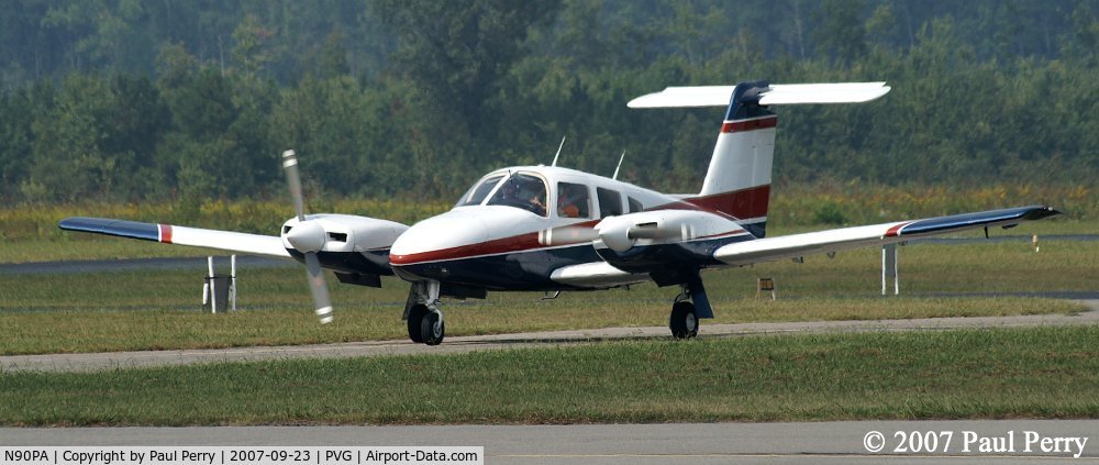 N90PA, Piper PA-44-180T Turbo Seminole C/N 44-8207019, Done for a bit, taxiing in