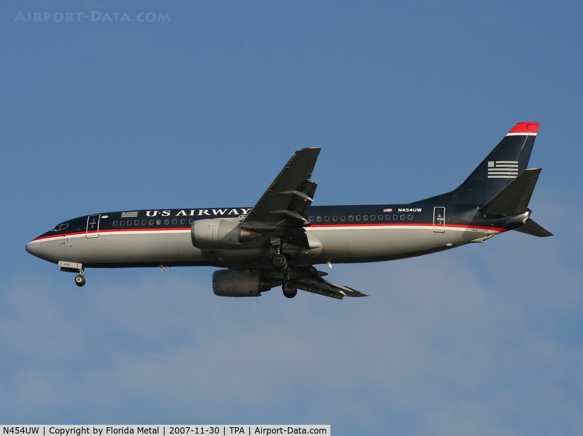 N454UW, 1991 Boeing 737-4B7 C/N 24996, US Airways