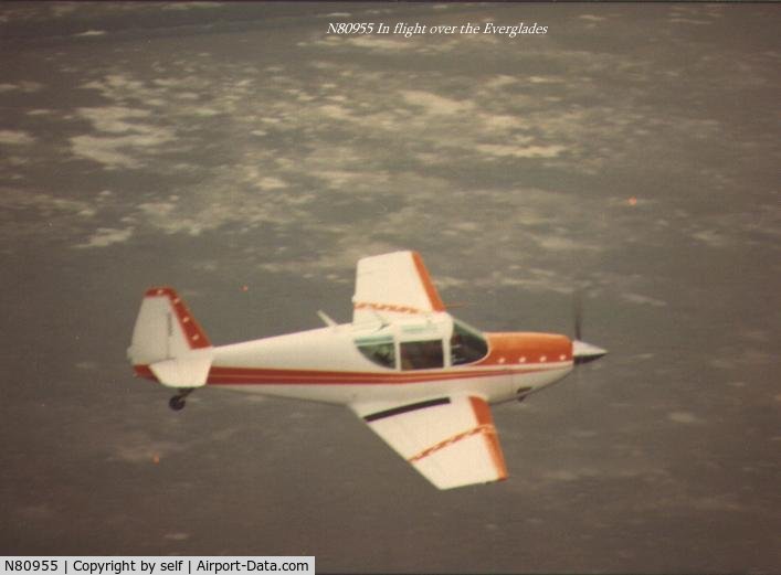 N80955, 1946 Globe GC-1B Swift C/N 1148, over everglades