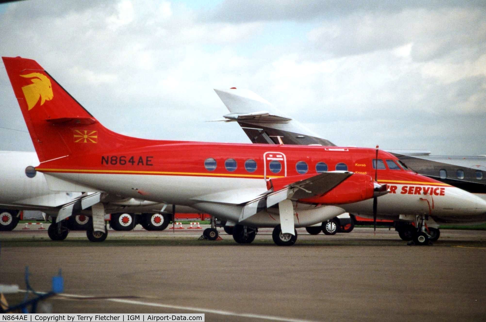 N864AE, 1989 British Aerospace BAe-3201 Jetstream C/N 864, pictured here in the colours of Air Services Macedonia  it briefly operated on lease as Z3-ASA - it subsequently operated as both SE-LHK and LN-FAN