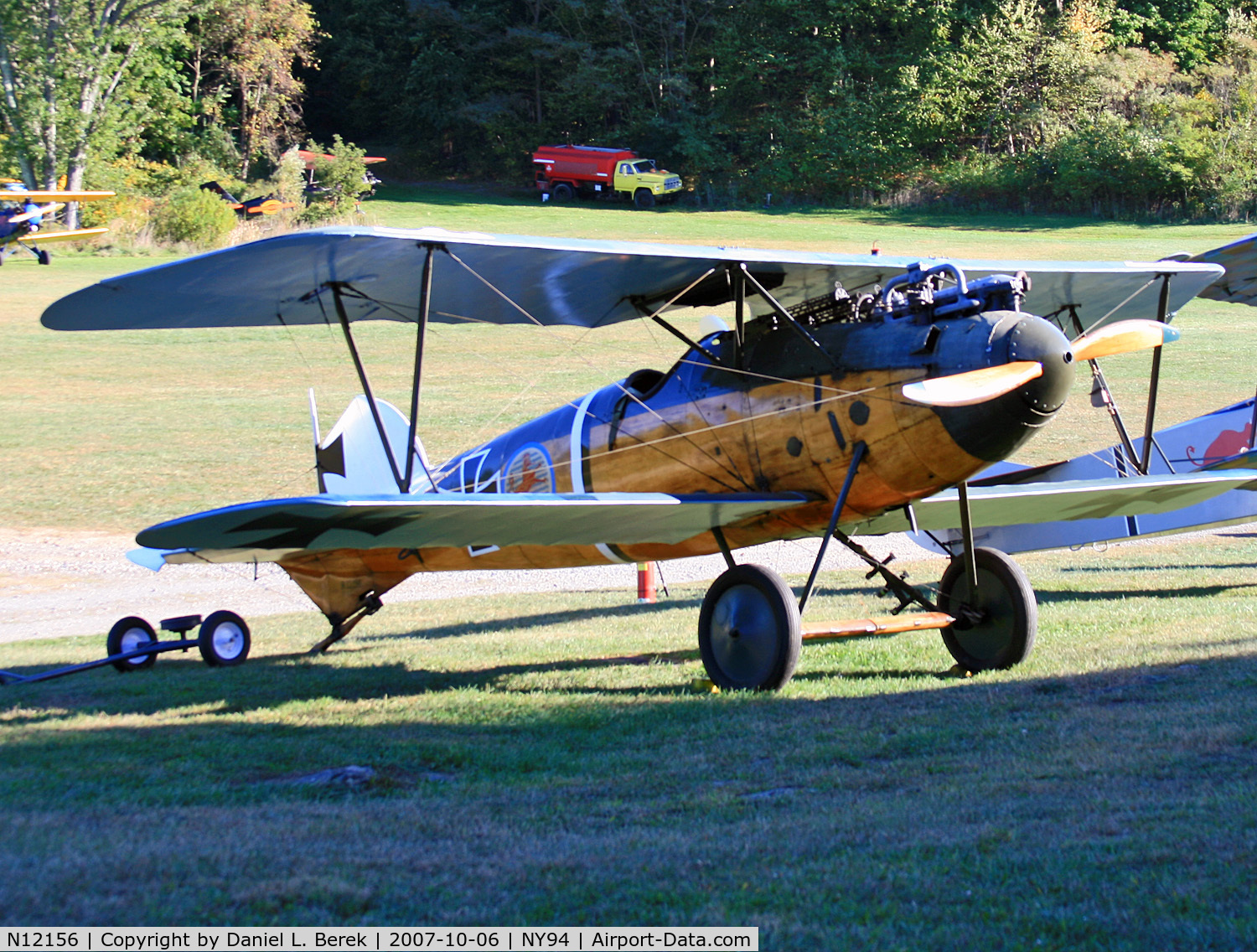 N12156, 1975 Albatros D-Va Replica C/N 17-D-7517, The Albatross is one of Cole Palen's more challenging creations, with its wooden fuselage.