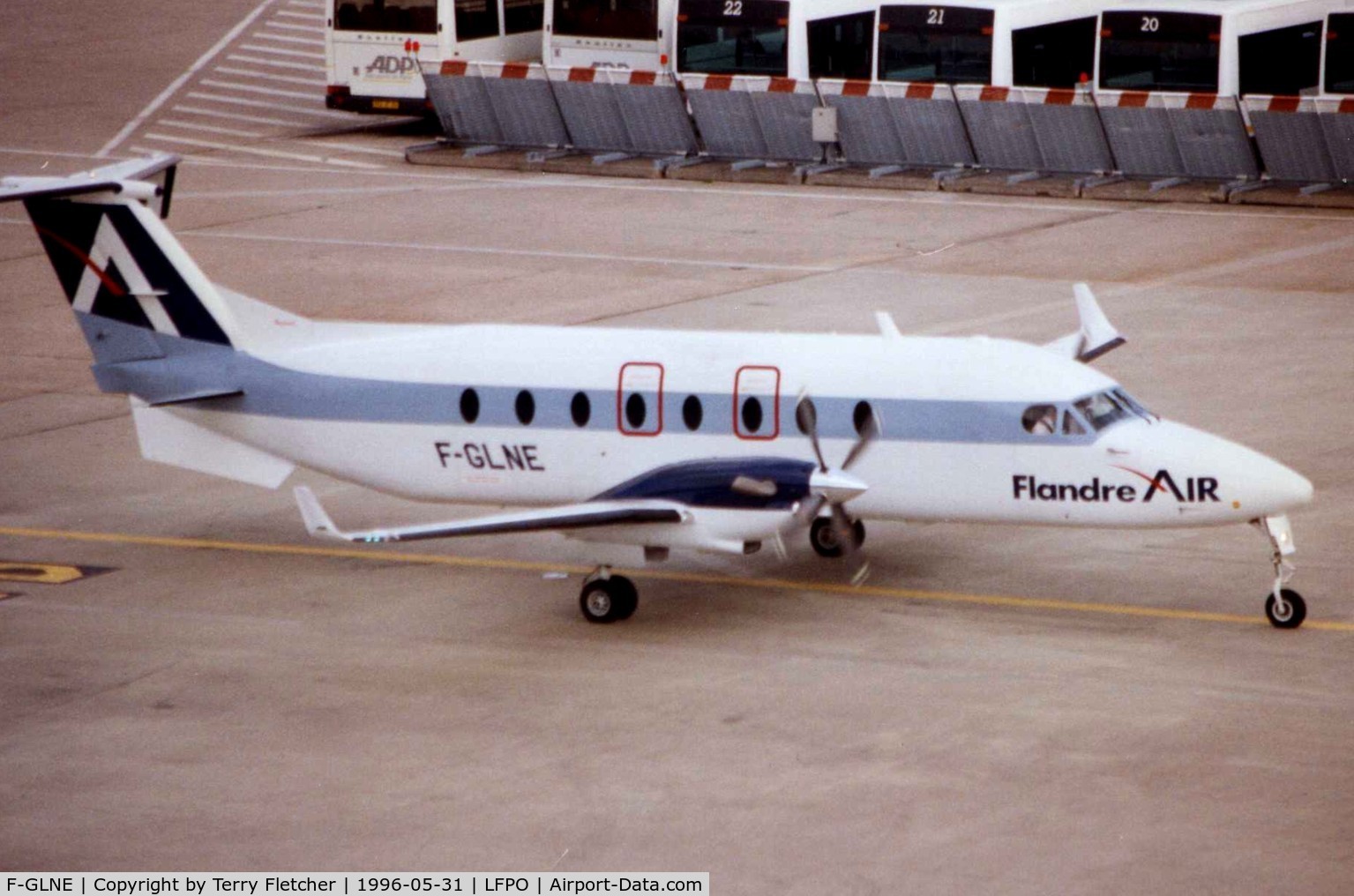 F-GLNE, 1996 Beech 1900D C/N UE-197, Flandres Air's B1900D shortly after delivery in 1996