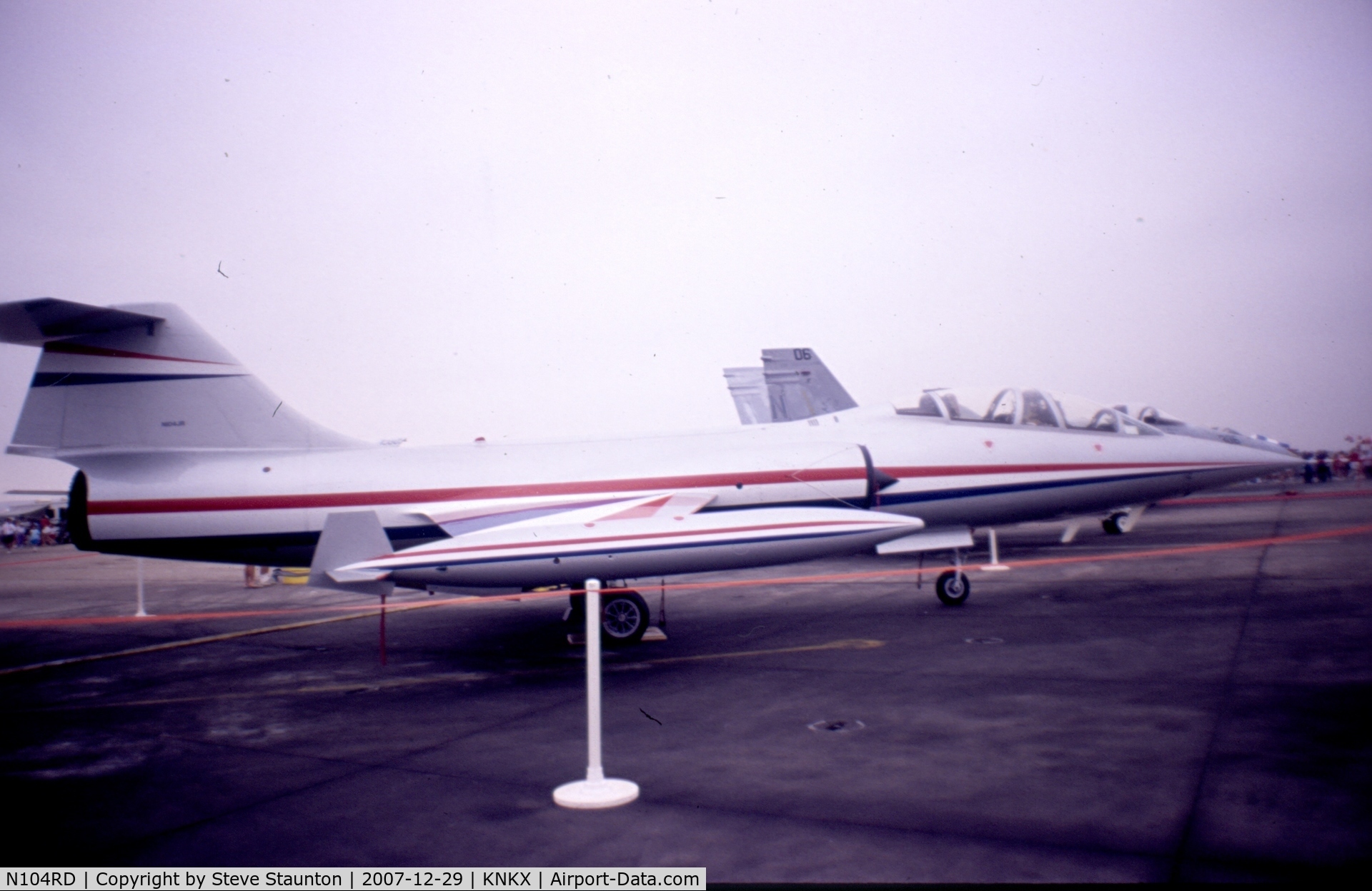 N104RD, 1963 Lockheed CF-104G C/N 104850, Taken at NAS Miramar Airshow in 1988 (scan of a slide) - registered as N104JR